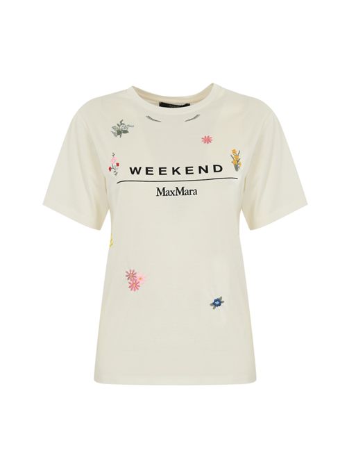 T-shirt Olga in cotone con ricamo floreale WEEKEND MAX MARA | 2515971042600009